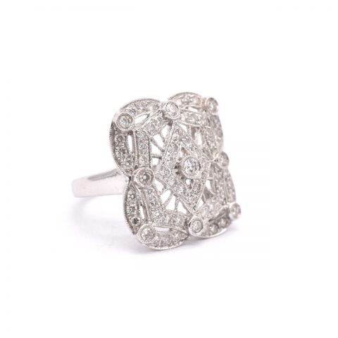 Edwardian Style Diamond Cocktail Ring