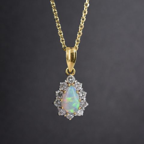 Opal & Diamond Necklace