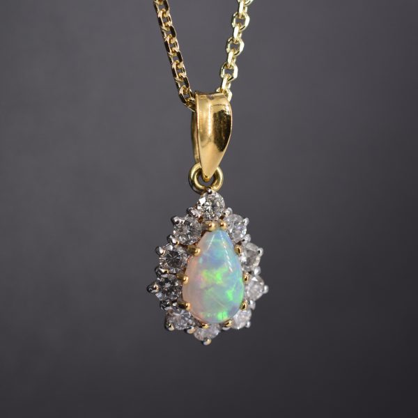 Opal & Diamond Necklace