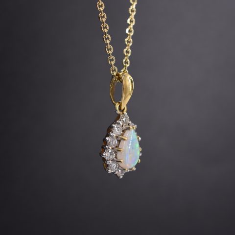 Opal & Diamond Necklace