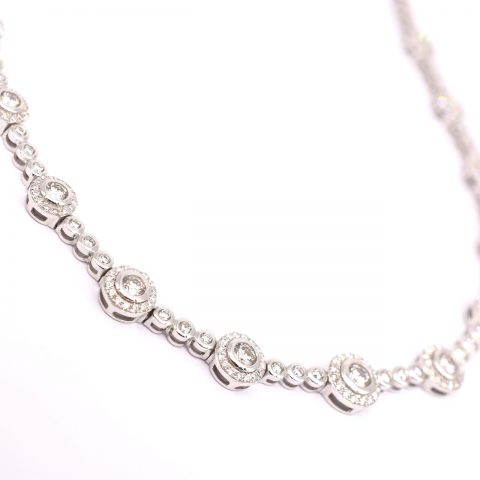 Diamond Halo Necklace