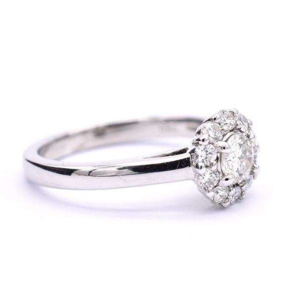 Diamond Flower Cluster Ring