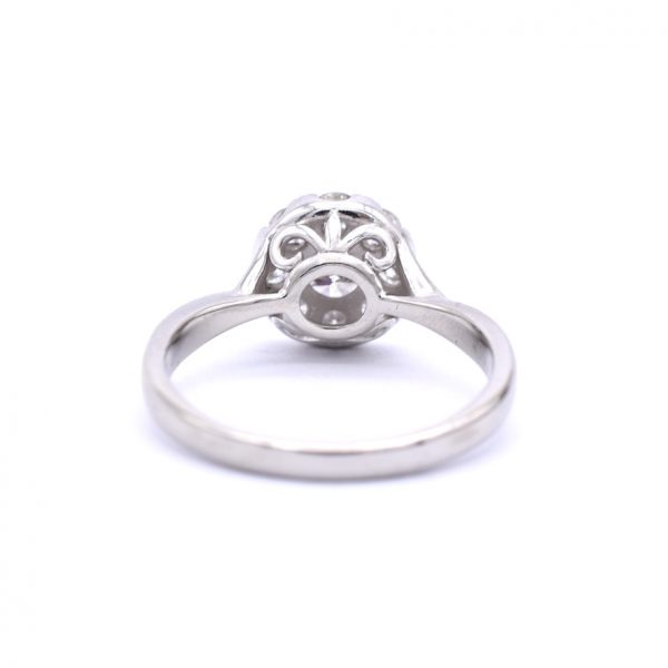 Twist Shoulder Diamond Cluster Ring
