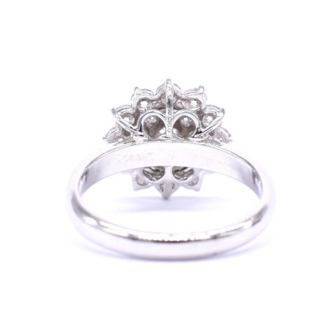 Diamond Flower Cluster Ring