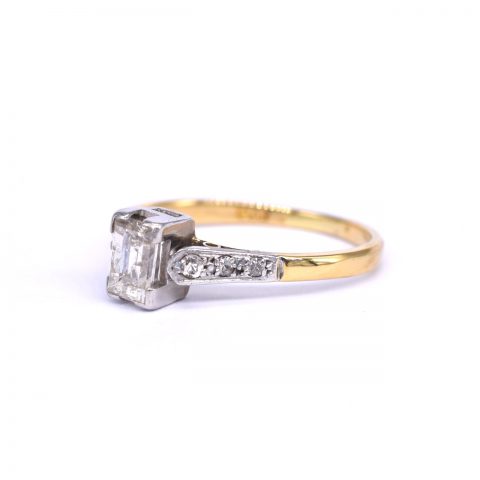 Vintage Emerald Cut Diamond Ring