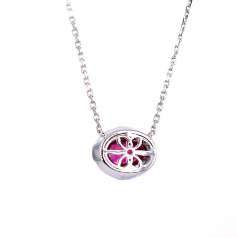Ruby & Diamond Deco Necklace