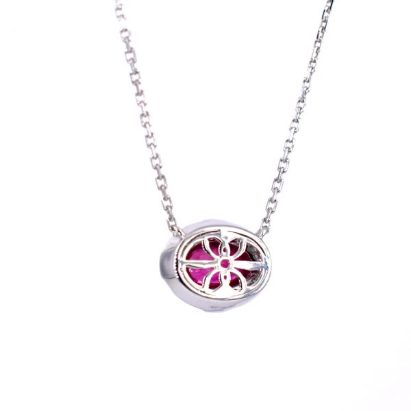 Ruby & Diamond Deco Necklace