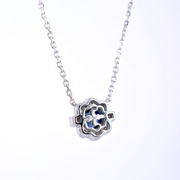 Sapphire & Diamond Deco Necklace
