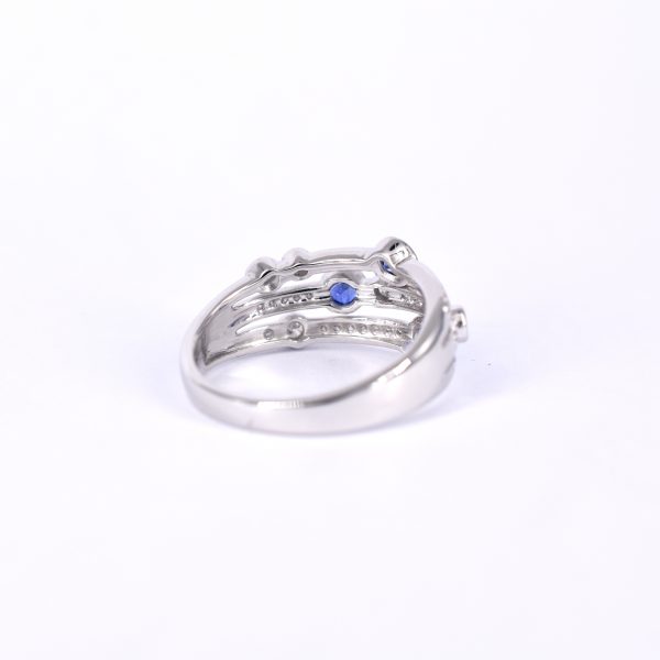 Sapphire & Diamond Bubble Ring