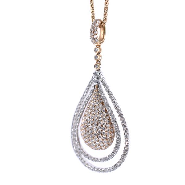 Pavé Diamond Droplet Necklace