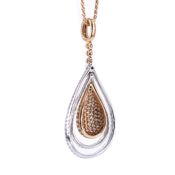 Pavé Diamond Droplet Necklace