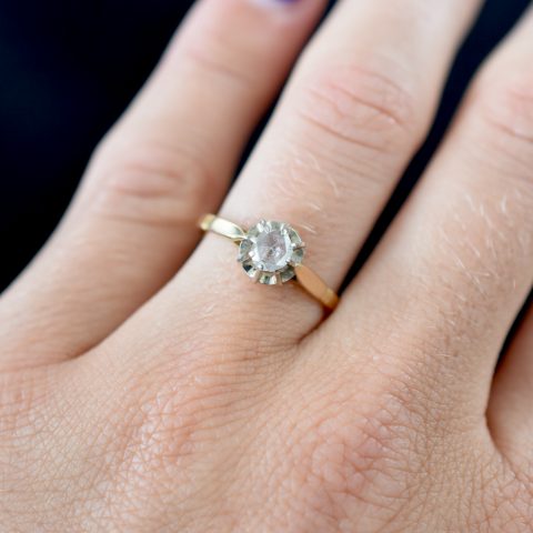 Antique Rose Cut Diamond Ring