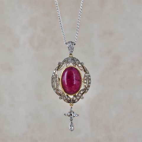 Tourmaline & Diamond Nouveau Necklace