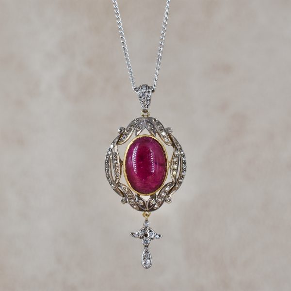 Tourmaline & Diamond Nouveau Necklace