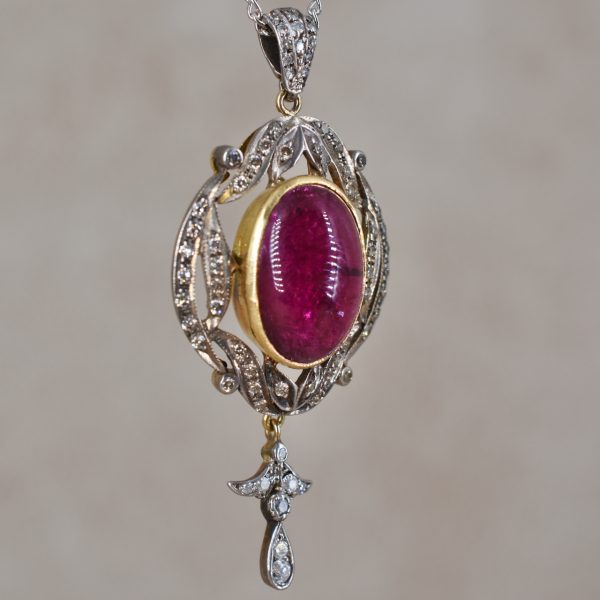Tourmaline & Diamond Nouveau Necklace