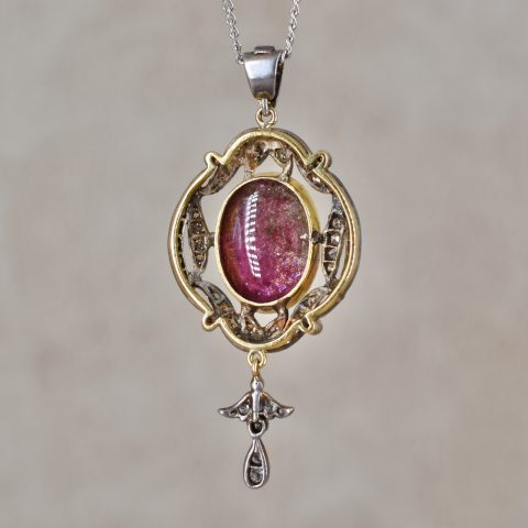 Tourmaline & Diamond Nouveau Necklace