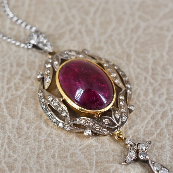 Tourmaline & Diamond Nouveau Necklace