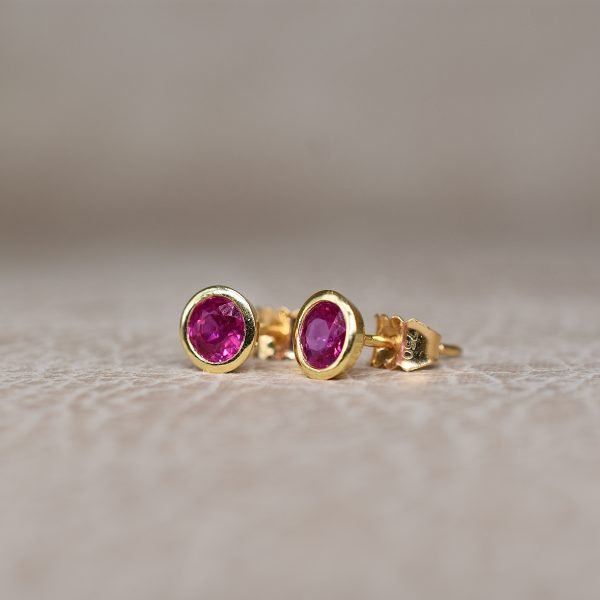 Ruby Rubover Stud Earrings