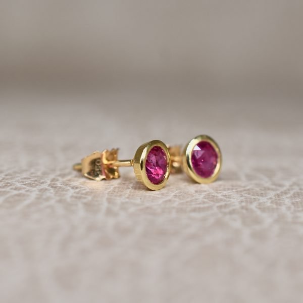 Ruby Rubover Stud Earrings