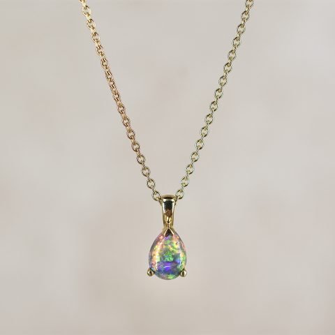 Opal Tear Drop Necklace