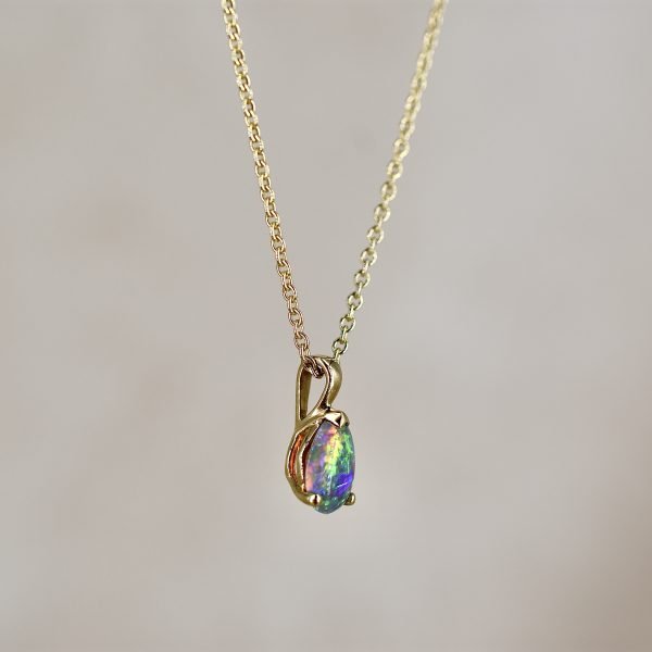 Opal Tear Drop Necklace