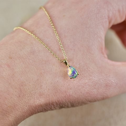 Opal Tear Drop Necklace