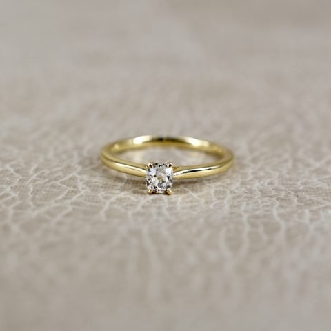 Remounted Old Mine 0.30ct Diamond Solitaire