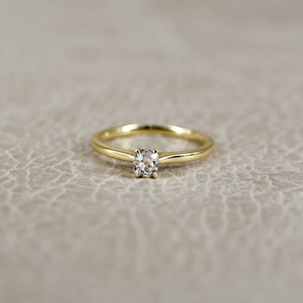 Remounted Old Mine 0.30ct Diamond Solitaire