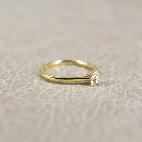 Remounted Old Mine 0.30ct Diamond Solitaire