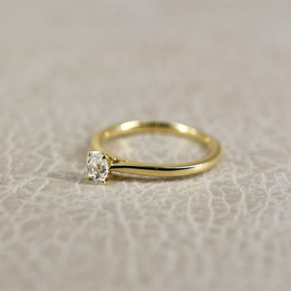Remounted Old Mine 0.30ct Diamond Solitaire