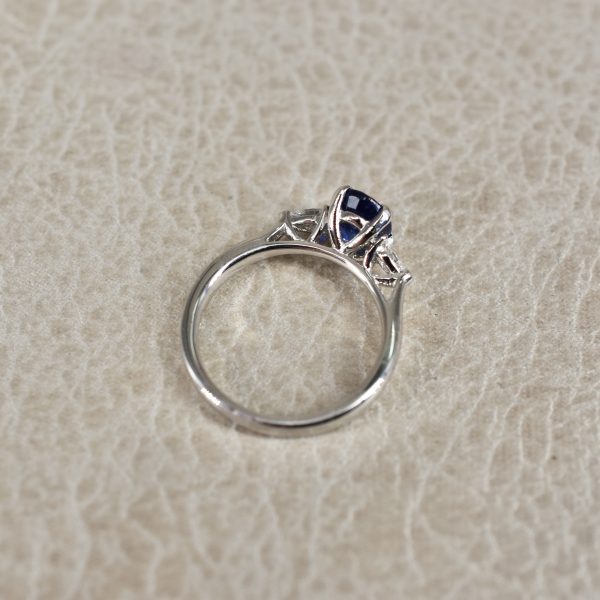 Sapphire & Pear Cut Diamond Trilogy
