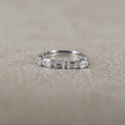 Emerald Cut 1.55ct Diamond Band