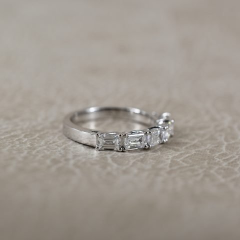 Emerald Cut 1.55ct Diamond Band
