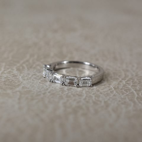 Emerald Cut 1.55ct Diamond Band