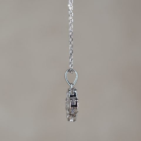 Sapphire & Diamond Clover Necklace