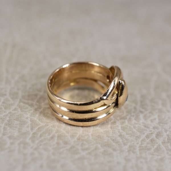 Antique Ruby & Sapphire Double Snake Ring