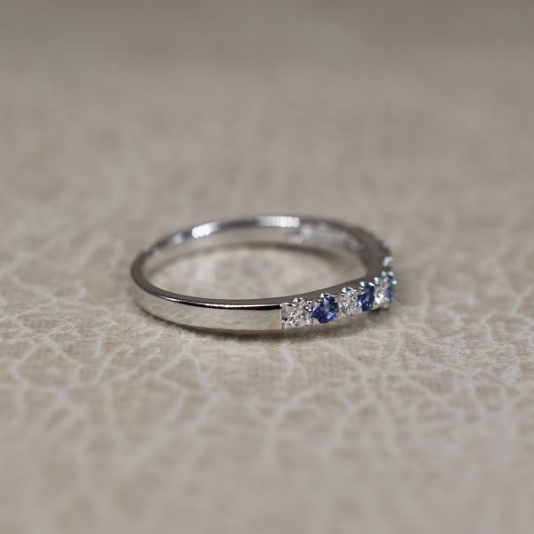 Sapphire & Diamond Wishbone Ring