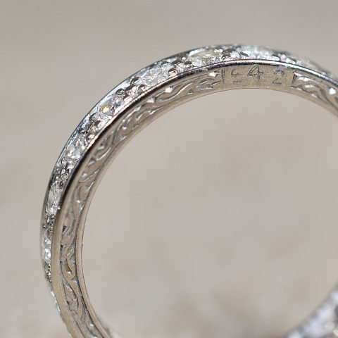 Vintage Diamond Full Eternity Ring