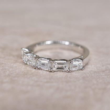 Emerald Cut 1.55ct Diamond Band