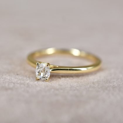 Remounted Old Mine 0.30ct Diamond Solitaire