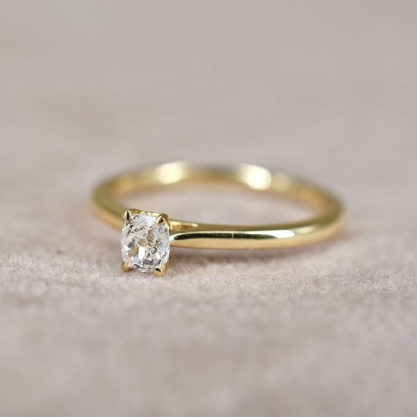 Remounted Old Mine 0.30ct Diamond Solitaire