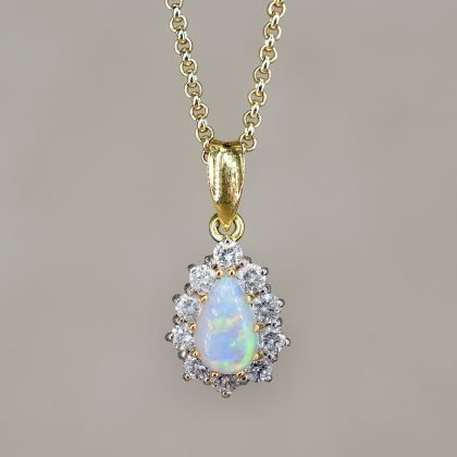 Opal & Diamond Necklace