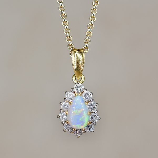 Opal & Diamond Necklace