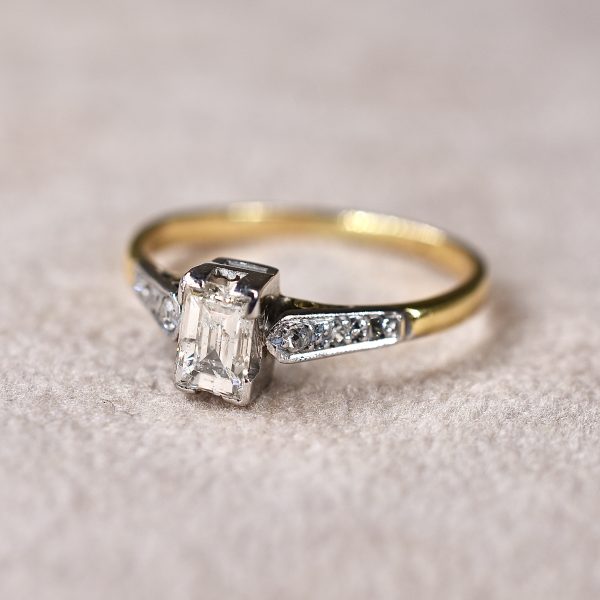 Vintage Emerald Cut Diamond Ring