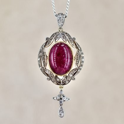 Tourmaline & Diamond Nouveau Necklace