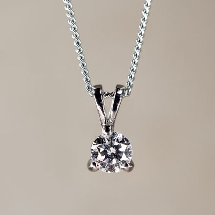 Diamond Solitaire Necklace