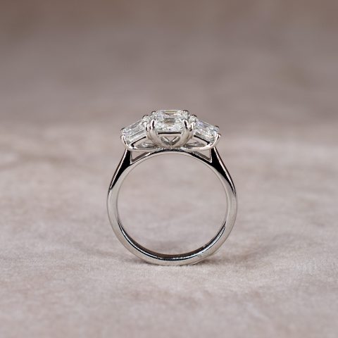 Asscher Cut 1.40ct Diamond Trilogy