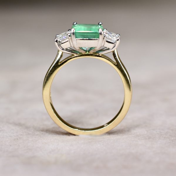 Emerald & Diamond Trilogy Ring