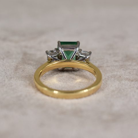 Emerald & Diamond Trilogy Ring