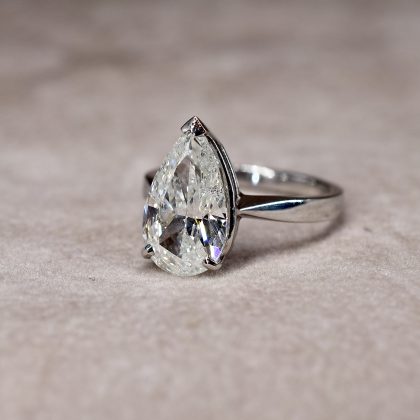 Pear Cut 3.03ct Diamond Ring